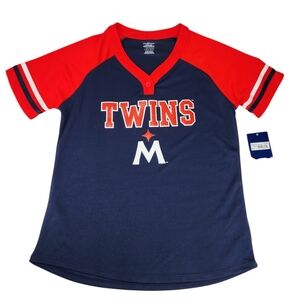 Minnesota Twins Girls Jersey Size Large (14-16) - MLB Genuine Merchandise V-Neck